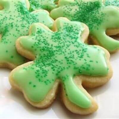 Green Shamrock Cookies