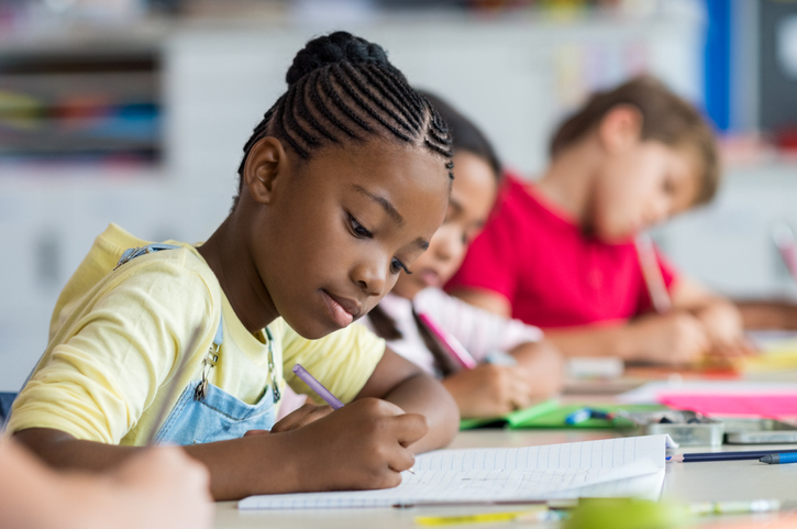 Students taking a test