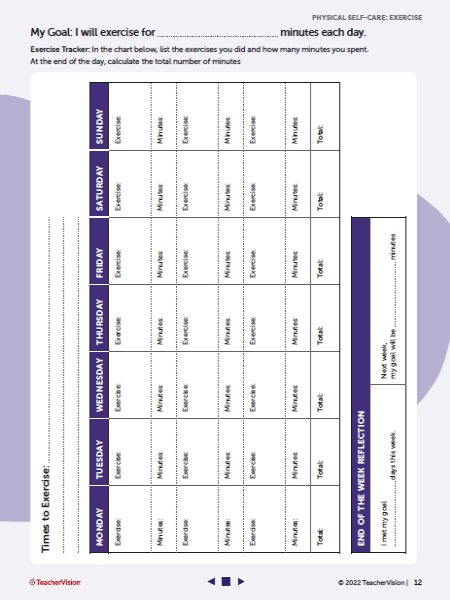 Printable Exercise Tracker