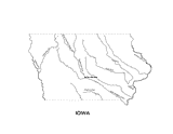 Iowa State Map with Physiography