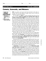 Comets, Asteroids, and Meteors - Background Information