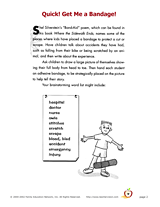 Quick: Get Me a Bandage!  Creative Writing Activity