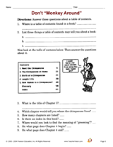 "Don't Monkey Around" -- Library Skills