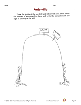 Antyville Counting and Drawing Printable