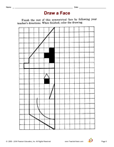 Draw a Face: Symmetry Activity