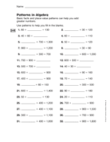 Addition: Patterns in Algebra (Gr. 3)