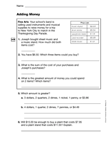 Adding Money (Gr. 3)