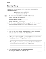 Counting Money (Gr. 4)