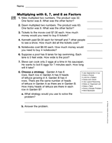 Multiplying with 6, 7, and 8 as Factors (Gr. 4)