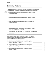 Estimating Products (Gr. 4), Part 2
