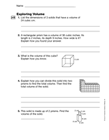 Exploring Volume (Gr. 4)