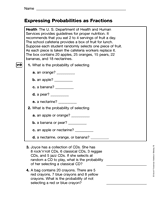 Expressing Probabilities as Fractions (Gr. 5)