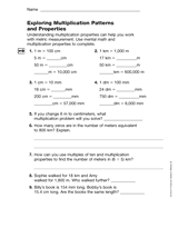 Exploring Multiplication Patterns and Properties (Gr. 5)