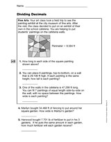 Dividing Decimals (Gr. 5)