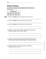 Statistics: Critical Thinking (Gr. 6)