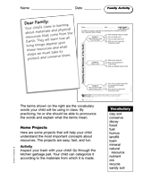 Materials of the Earth: Family Activity