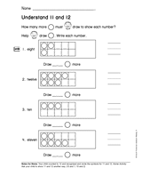Understand 11 and 12 (Gr. 1)