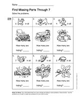 Find Missing Parts Through 7 (Gr. 1)