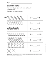 Count on 1 or 2 (Gr. 1)