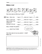 Make a List (Gr. 1)