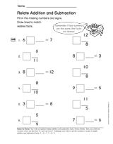 More Fact Strategies: Relate Addition and Subtraction (Gr. 1)