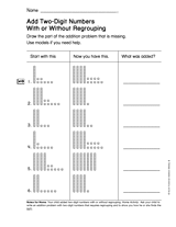 Add Two-Digit Numbers With or Without Regrouping (Gr. 2)