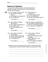 Patterns in Numbers: Multiples and Divisors (Gr. 5)