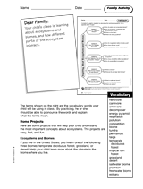 Ecosystems and Biomes: Family Activity