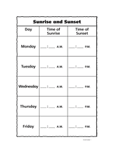 Sunrise and Sunset