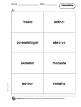 Fossils: Vocabulary