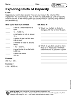 Math in Science: Exploring Units of Capacity