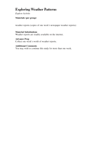 Explore Activity: Exploring Weather Patterns