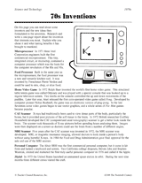 Inventions of the 1970s