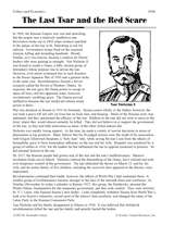 The Last Tsar and the Red Scare
