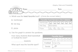 Math Warm-Up 179 for Gr. 1 & 2: Graphs, Data & Probability