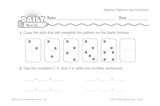 Math Warm-Up 219 for Gr. 1 & 2: Algebra, Patterns & Functions