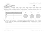 Math Warm-Up 203 for Gr. 1 & 2: Graphs, Data & Probability