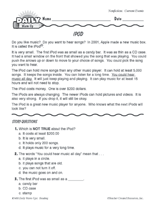 The iPod® Reading Warm-Up