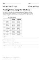 Finding Cities Along the Silk Road