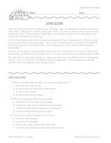 John Glenn Biography: A Reading Warm-Up