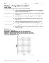What Are Velocity and Acceleration?