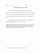 Ending Racism in Australia