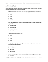 Ancient Greece Quiz