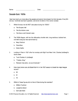 Decade Quiz: 1920s