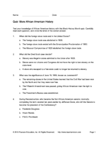 Quiz: More African American History