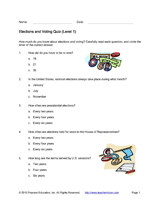 U.S. Elections and Voting Quiz (Level I)