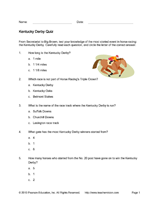 Kentucky Derby Quiz