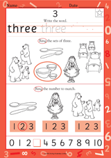 Write the Word "Three"