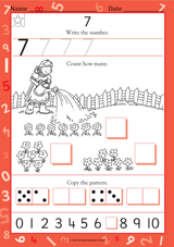 Write the Number 7