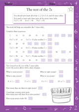 Multiplication Facts: The Rest of the 7s